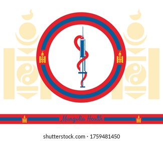 mongolia flag and mongolia health