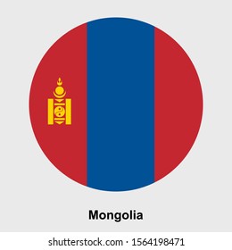 Mongolia flag icon isolated vector illustration