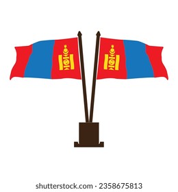 Mongolia flag icon vector illustration symbol design