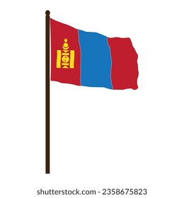 Mongolia flag icon vector illustration symbol design