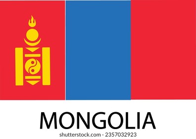 Mongolia flag vector art national flag 