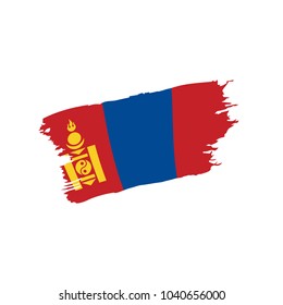 Mongolia flag, vector illustration