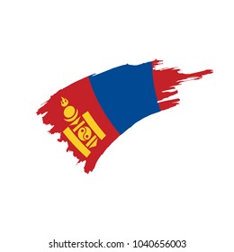 Mongolia flag, vector illustration