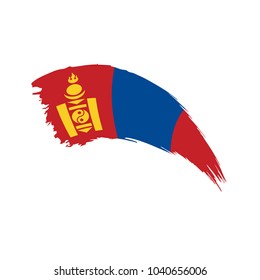 Mongolia flag, vector illustration