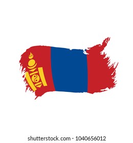 Mongolia flag, vector illustration