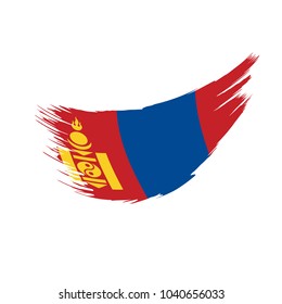 Mongolia flag, vector illustration