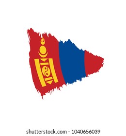 Mongolia flag, vector illustration