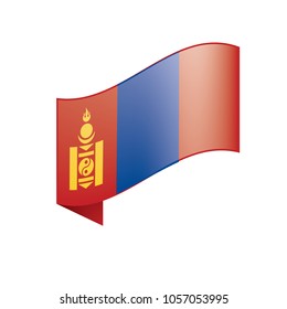 Mongolia flag, vector illustration