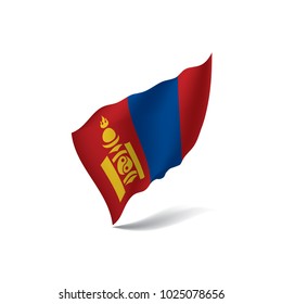 Mongolia flag, vector illustration on a white background