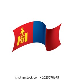 Mongolia flag, vector illustration on a white background