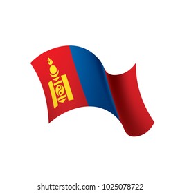 Mongolia flag, vector illustration on a white background