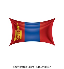 Mongolia flag, vector illustration on a white background
