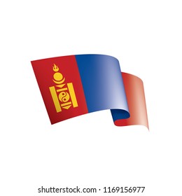 Mongolia flag, vector illustration on a white background
