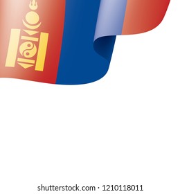 Mongolia flag, vector illustration on a white background