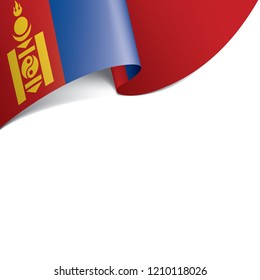Mongolia flag, vector illustration on a white background