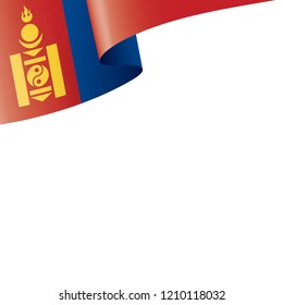 Mongolia flag, vector illustration on a white background