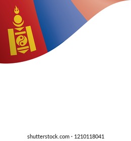 Mongolia flag, vector illustration on a white background