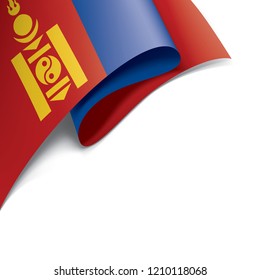Mongolia flag, vector illustration on a white background