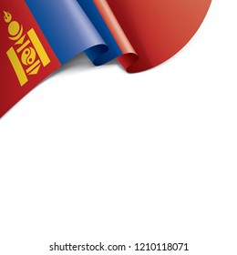 Mongolia flag, vector illustration on a white background