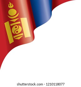 Mongolia flag, vector illustration on a white background