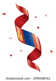 Mongolia flag, vector illustration on a white background