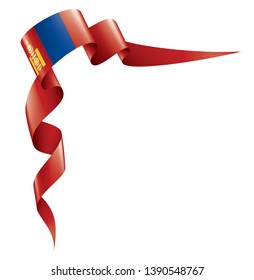 Mongolia flag, vector illustration on a white background