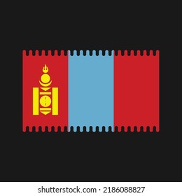 Vector de bandera de Mongolia. Bandera nacional