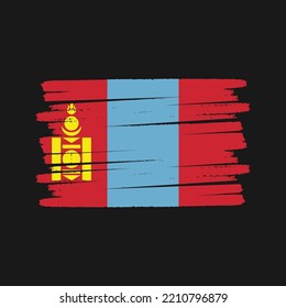 Mongolia Flag Vector. National Flag