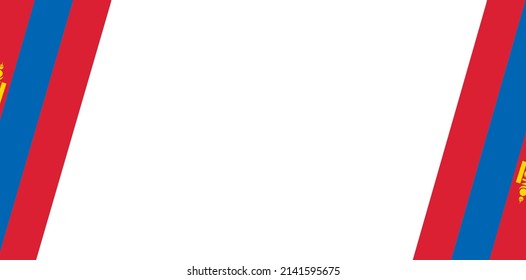 Mongolia flag wave  isolated  on png or transparent background,Symbol Mongolia,template for banner,card,advertising ,promote,and business matching country poster, vector illustration