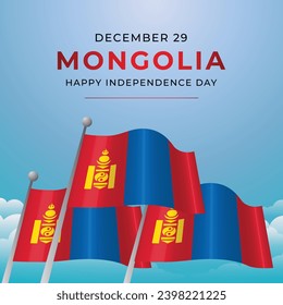 Design-Vorlage des Mongolei Independence Day ist gut für Feierlichkeiten geeignet. mongolische Flagge. Flag-Vektorvorlage. Vektor eps10.
