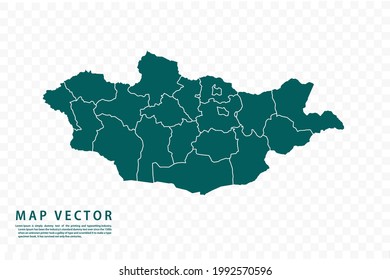 Mongolia map High Detailed on white background. Abstract design vector illustration eps 10