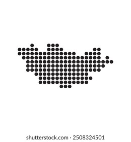 Mongólia mapa ícone ilustração elemento design