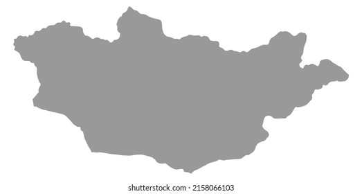 Mongolia map on  png or transparent  background.Symbol of Mongolia.Vector illustration
