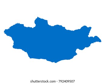 Mongolia map Sky Blue Tone vector isolated on white background vector EPS 10