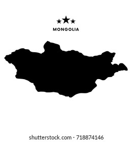 Mongolia map. Vector illustration.