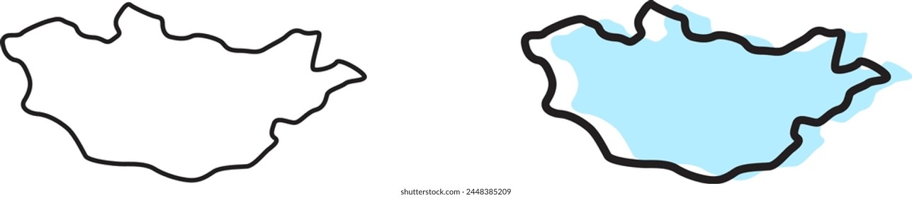 mongolia map, mongolia vector, mongolia outline, mongolia