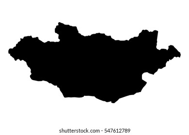Mongolia map in white background. EPS10 illustration