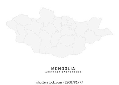 Mongolia Map - World Map International vector template with High detailed including grey color and grey line isolated on white background for design - Vector illustration eps 10
