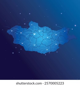 Mongolia map world internet network