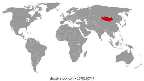 Mongolia on world map