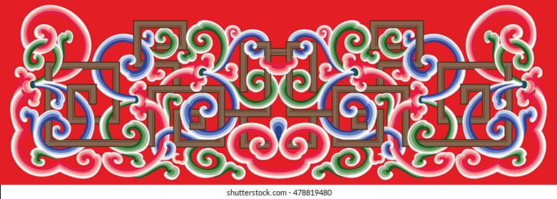 Mongolia ornament vector