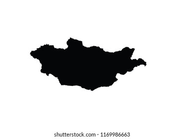 Mongolia outline map state shape country borders