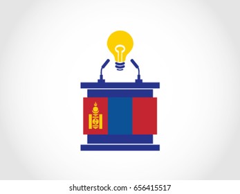 Mongolia Podium Lack Of Idea Speech