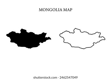 Mongolia region country map vector