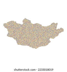 Ilustración de patrones Pixelado de Silhouette de Mongolia
