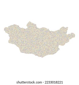 Mongolia Silhouette Pixelated pattern illustration