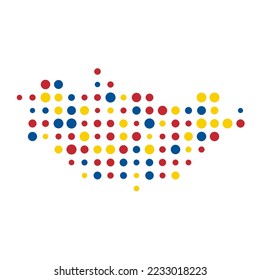 Ilustración de patrones Pixelado de Silhouette de Mongolia