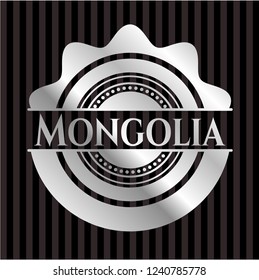 Mongolia silver shiny emblem