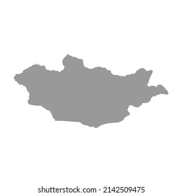 Mongolei, Vektorlandkarte Silhouette