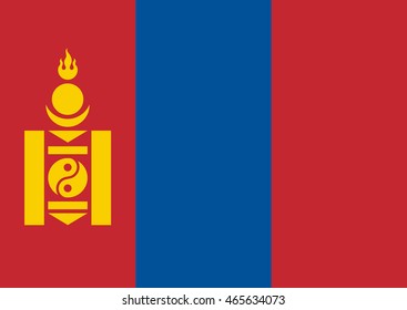 Mongolia Vector Flag